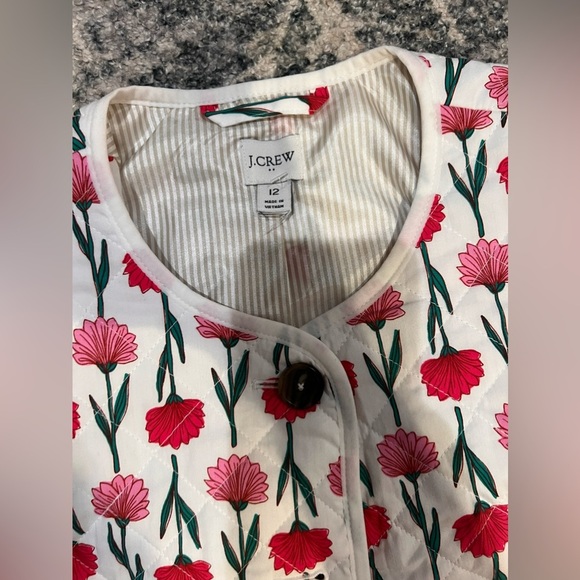 Jcrew floral quilted lightweight jacket. A6 - Picture 4 of 6